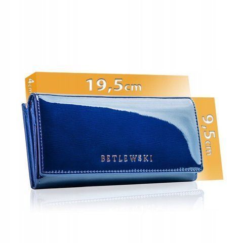 Женский кожаный кошелек Betlewski из RFID 19,5 х 9,5 х 4 (BPD-BS-72031) - синий BPD-BS-72031 фото