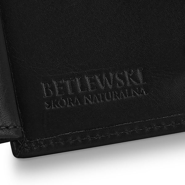 Чоловічий шкіряний гаманець Betlewski з RFID 12 х 9 х 3 (BPM-VTCG-60) - чорний BPM-VTCG-60 фото